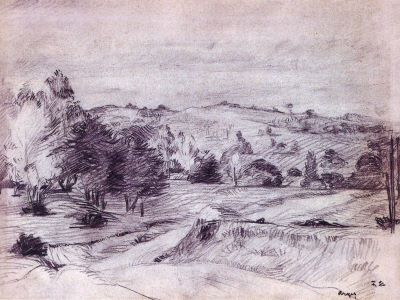 desen - Storck, Frederick; Peisaj din Argeș