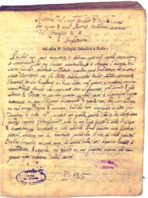 manuscris - Milledone, Antonius; Historia del Sacro Concilio di Trento