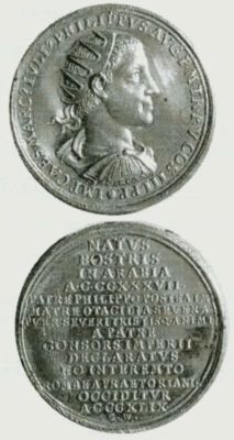 Medalie dedicată caesarului Iulius Filip