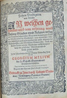 carte veche - Mylius, Georg (autor); Zehen Predigten vom Tuercken