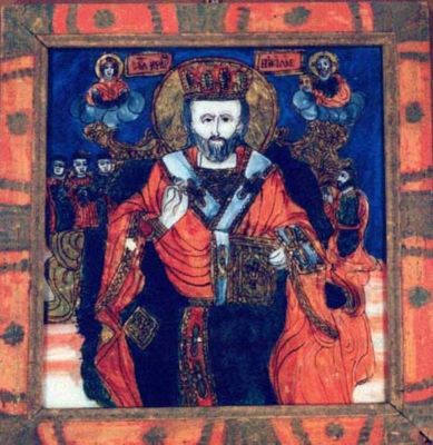 icoană pe sticlă - Morar, Ion; Sfântul Nicolae