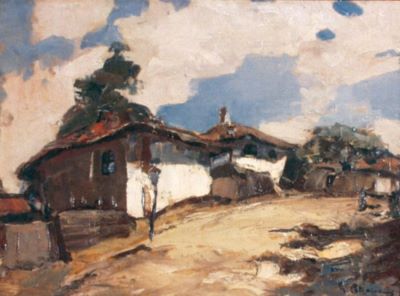 pictură - Petrașcu, Gheorghe; Case pe dâmb