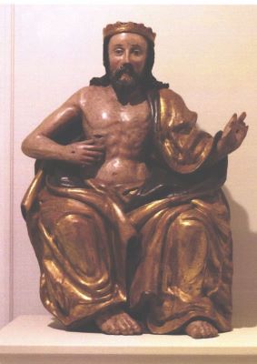 sculptură policromă; Isus Împărat