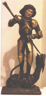 statuie policromă - anonim german; Sfântul Gheorghe