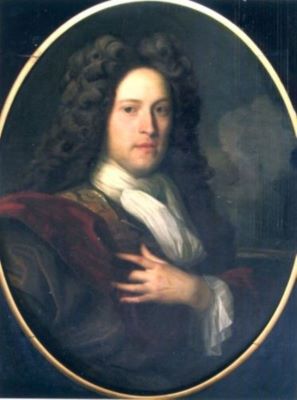 pictură - Largilliére, Nicolas de; Bărbat cu manta roșie