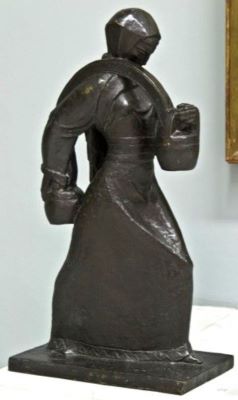 sculptură de interior; Sculptură decorativă - Caragea, Boris; Femeie cu cobiliță