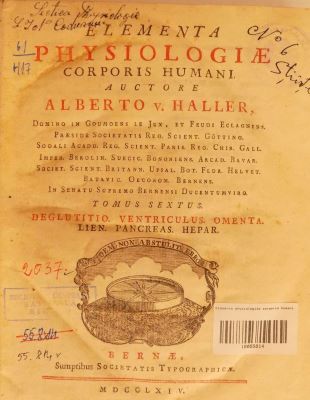 carte veche - von Haller, Albrecht - autor; Elementa Physiologiae Corporis Humani