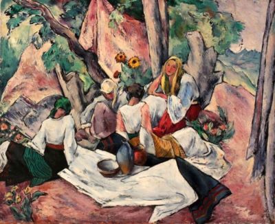 pictură - Theodorescu-Sion, Ion; Petrecere câmpenească