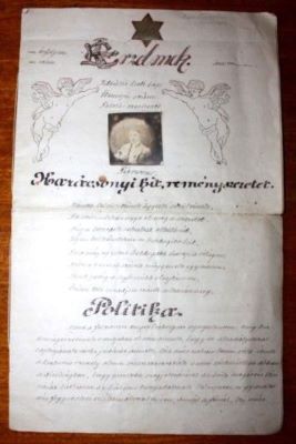 Haraszty, Lajos; Ziar manuscris