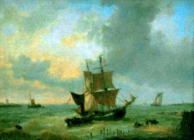 pictură - Verboeckhoven, Charles Loius; Marină