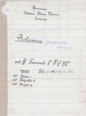 manuscris; Botanica poporană română vol. IV, fascicola 1, specii: Robia, Frăgulița, Bozul