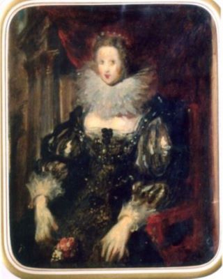 pictură - Richard, Louis Gustave; Femeie costumată