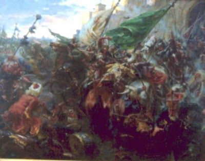 pictură - Eisentiut, Ferenc; Asaltul lui Hunyadi (Lupta lui Hunyadi cu turcii)