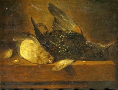 pictură - Lelienberg, Cornelis; Natură moartă pe o scândură