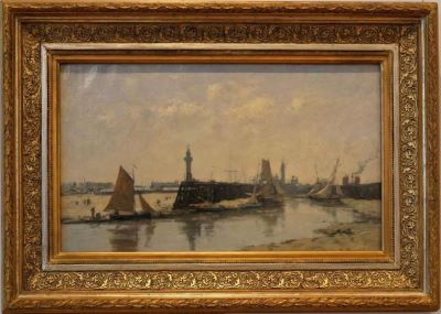 pictură de șevalet - Boudin, Eugène Louis; Portul Trouville