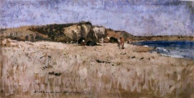 pictură - Delavrancea, Dona Niculina (Nuni Dona); Plajă la Eforie