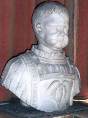 sculptură; Bust de copil roman