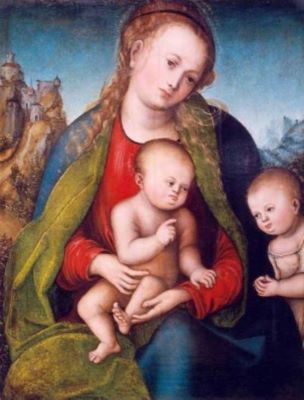 pictură - Cranach cel Bătrân, Lucas; Maria cu Iisus si Sfântul Ioan