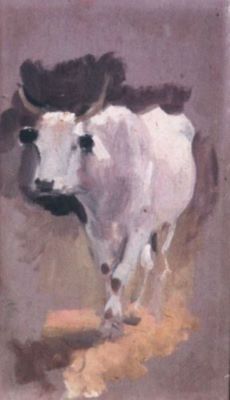 pictură - Grigorescu, Nicolae; Studiu de bou (Ghiocel)