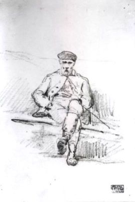 grafică - Grigorescu, Nicolae; Studiu de bărbat