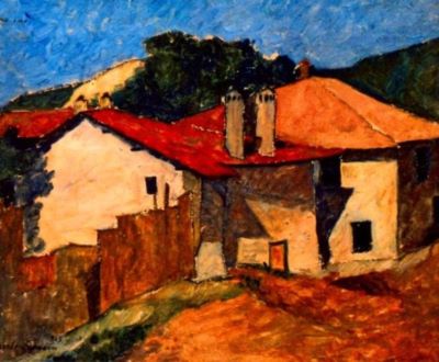 pictură - Popescu, Vasile; Case
