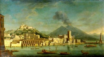 pictură - Costa, Angelo Maria (în registrul inventar: Giovanni Fr. Da Costa); Vedută din Neapole cu Castelul San Elmo și Arsenalul lângă Molo Grande (în registrul inventar: „Neapole cu castelul San Elmo și cu arsenalul lângă Molo grande”)