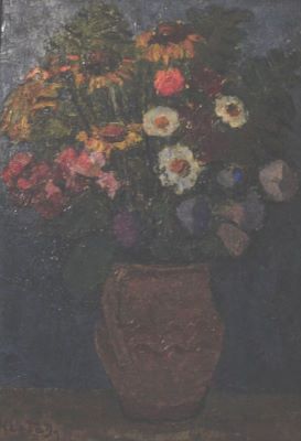 pictură de șevalet - Ghiață, Dumitru; Ulcică cu flori