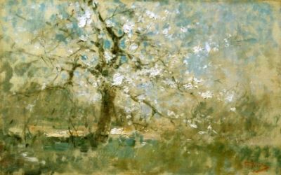 pictură - Grigorescu, Nicolae; Măr înflorit