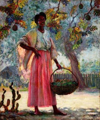 pictură de șevalet - Mutzner, Samuel; Vânzătoarea de fructe