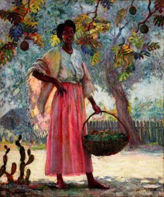 pictură de șevalet - Mützner, Samuel; Vânzătoarea de fructe