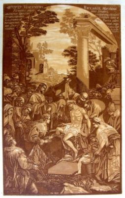 gravură - Jackson, John Baptist; (SC.); Jackson, John Baptist; (DEL.); Bassano, Leandro; (PX.); Pasquali, Giovanni Battista; (EX.); Învierea lui Lazăr