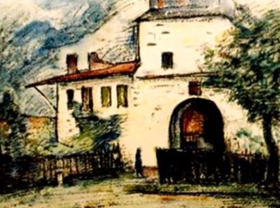 grafică - Petrașcu, Gheorghe; Poarta Mănăstirii Dealu