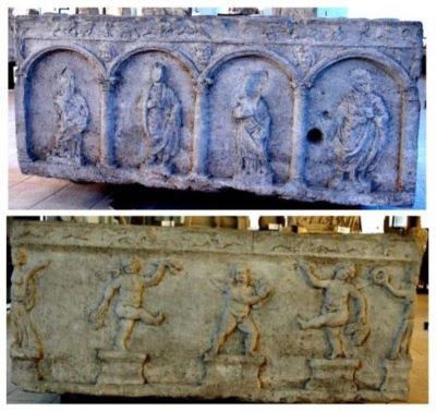 sarcofag cu reliefuri