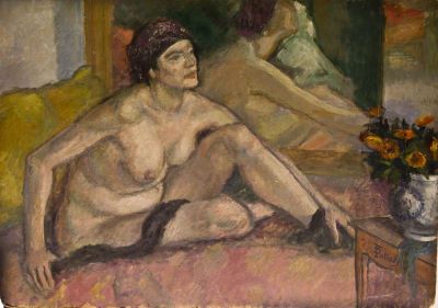 pictură de șevalet - Pallady, Theodor; Nud cu eșarfă neagră