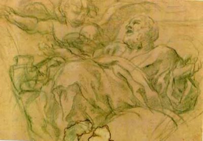 desen - Berettini, Pietro, zis Pietro da Cortona; Profetul Ilie