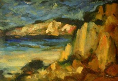 pictură - Troteanu, Petru Remus; La țărmul mării