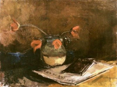 pictură - Moser-Padina, Alexandru; Lalele roșii