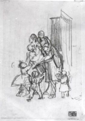 grafică - Grigorescu, Nicolae; Iubind copiii