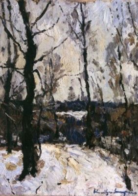 pictură - Schweitzer-Cumpăna, Rudolf; Peisaj de iarnă