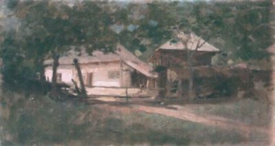 pictură - Grigorescu, Nicolae; Peisaj cu casă