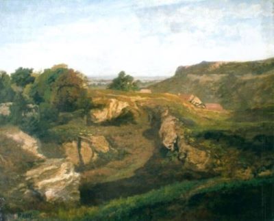 pictură - Huet, Paul; Peisaj cu coline