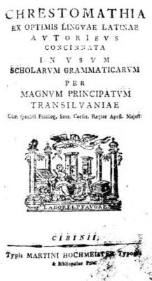 carte veche - Molnár János Ker., autor; Chrestomathia ex optimis linguae latinae autoribus concinnata in usum scholarum grammmaticarum