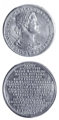 Medalie dedicată caesarului Caius Iulius Verus