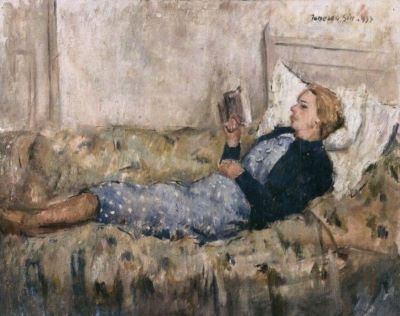 pictură - Ionescu-Sin, Gheorghe; Femeie citind