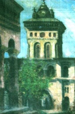 pictură - Brauner, Victor; Turnul bisericii Amtim