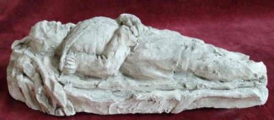 sculptură - Carpeaux, Jean-Baptiste; Napoleon al III-lea pe patul de moarte