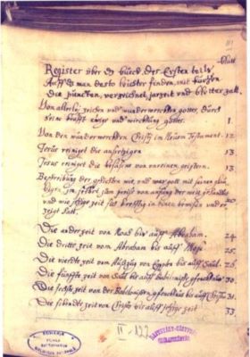 manuscris - Resch, Ambrosius; Ein klein grundtlichs Denkbichlein seit 1524-1642 jar…