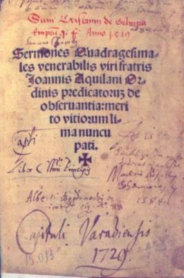 carte - de Aquila, Johannes; Sermones quatragesi-males