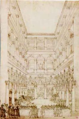 desen - Parigi, Alfonso; O adunare publică a academicienilor din Academia della Crusca la 1652