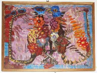 tablou - Țuculescu, Ion; Compoziție cu doi fazani